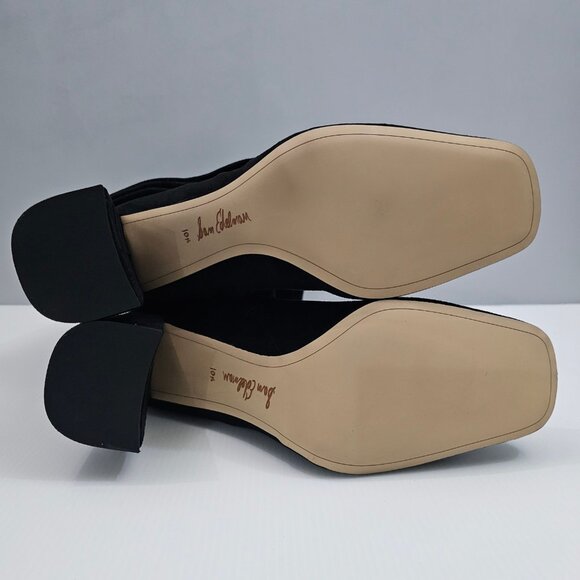 NEW Sam Edelman Cosette Over The Knee Boot Womens 10.5 Black Faux Suede Heeled - Picture 13 of 14